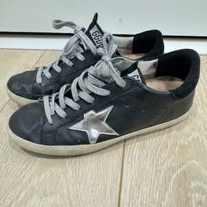 Golden Goose Black & Silver Sneakers